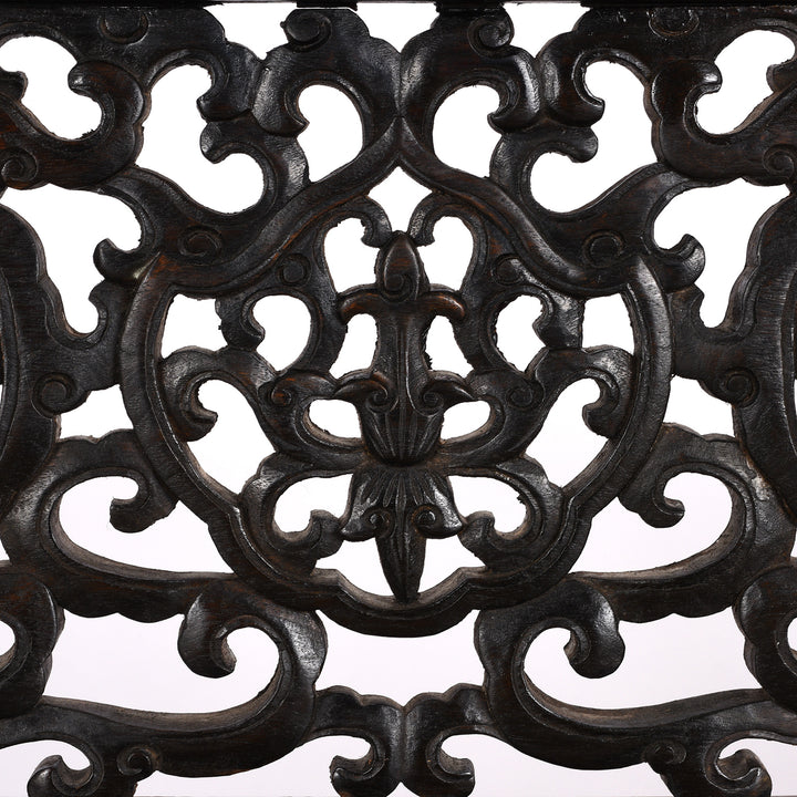 Detail From Antique Chinese Caned Bench Qing Dynasty - Ca 1910 | Indigo Antiques