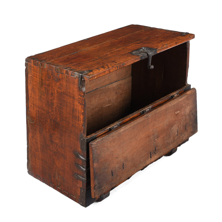 Open Door View Of Antique Korean Pear & Iron Bandaji From Jeju Do - 19th Century | Indigo Antiques