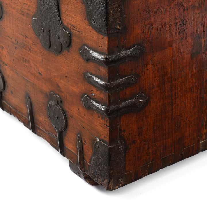 Binding Detail From Antique Korean Pear & Iron Bandaji From Jeju Do - 19th Century | Indigo Antiques