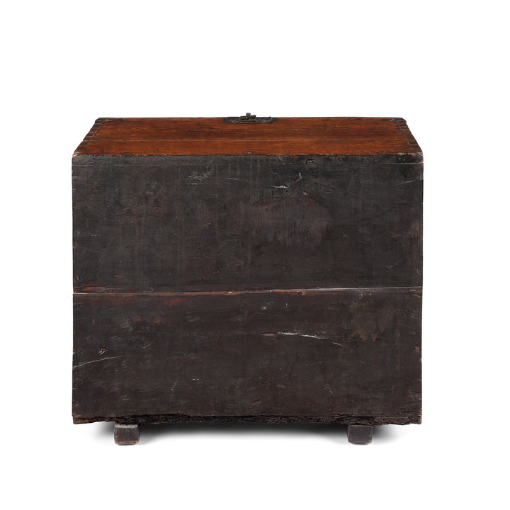 Back Of Antique Korean Pear & Iron Bandaji From Jeju Do - 19th Century | Indigo Antiques