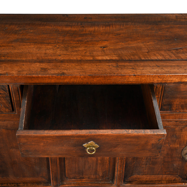 Drawer Detail From Antique Walnut Sideboard from Gansu - 19th Century | Indigo Antiques
