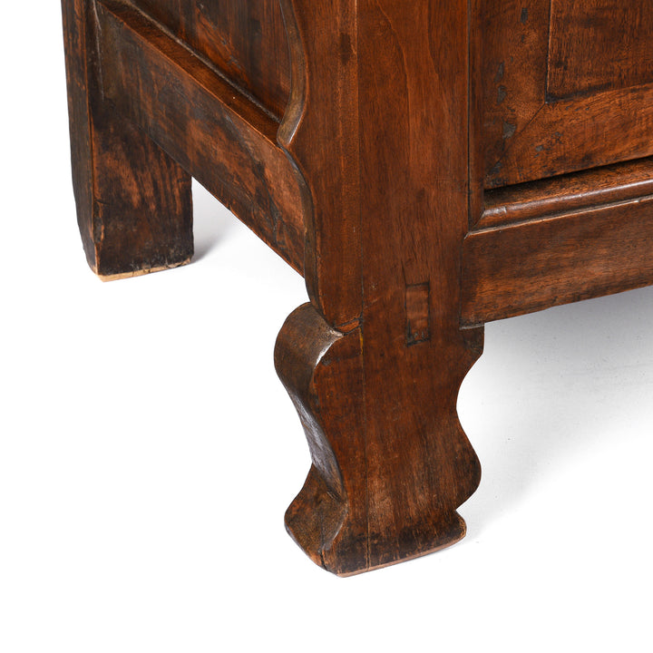 Leg Detail From Antique Walnut Sideboard from Gansu - 19th Century | Indigo Antiques