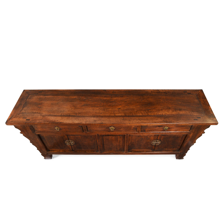Top Down View Of Antique Walnut Sideboard from Gansu - 19th Century | Indigo Antiques