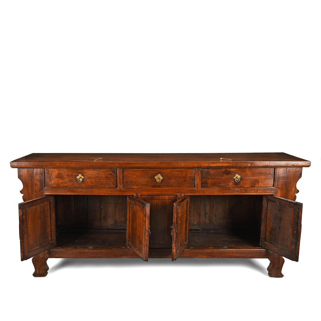 Interior Of Antique Walnut Sideboard from Gansu - 19th Century | Indigo Antiques
