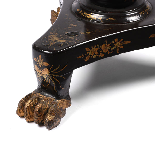 Black Lacquer Export Canton Export Games Table - Early 19th Century
