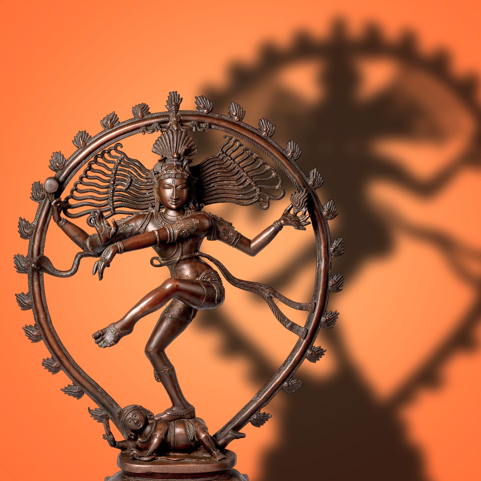 Chola Style Reproduction Indian Bronze Shiva Nataraja Statue