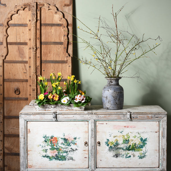 2 Door Painted Shanxi Sideboard - Ca 1920