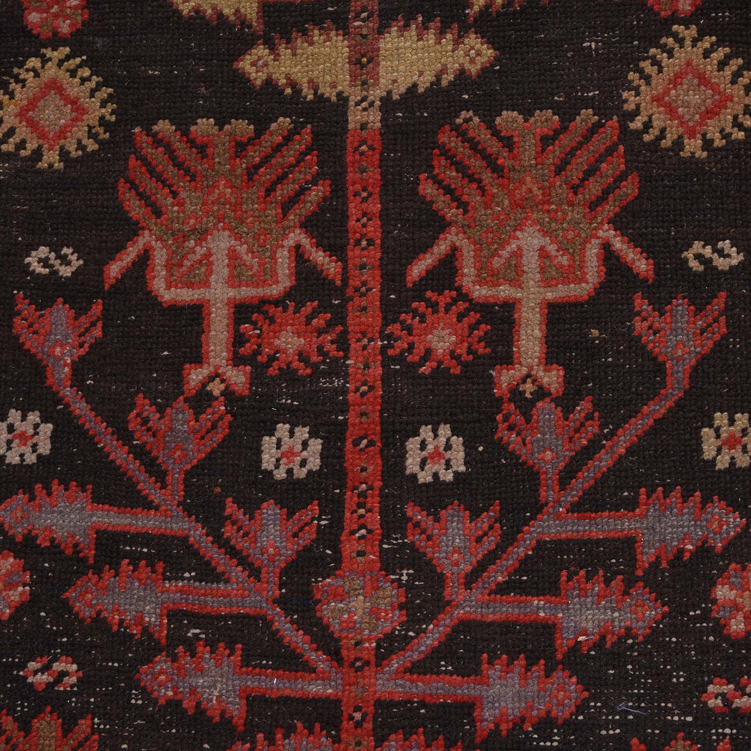 Tree Detail From Hamadan Rug All Over Herati Design from North West Persia - Ca 1920 | Indigo Antiques