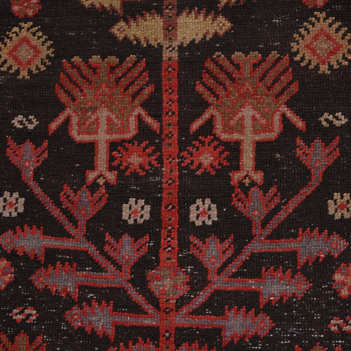 Tree Detail From Hamadan Rug All Over Herati Design from North West Persia - Ca 1920 | Indigo Antiques