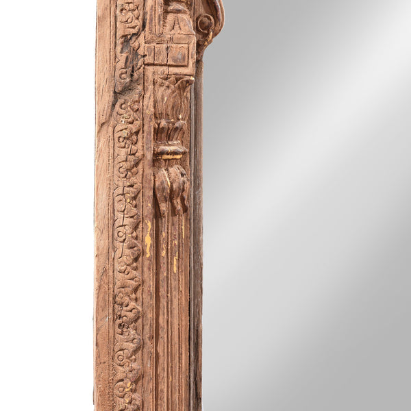 Carved Indian Mughal Window Shutter From Punjab - 18thC