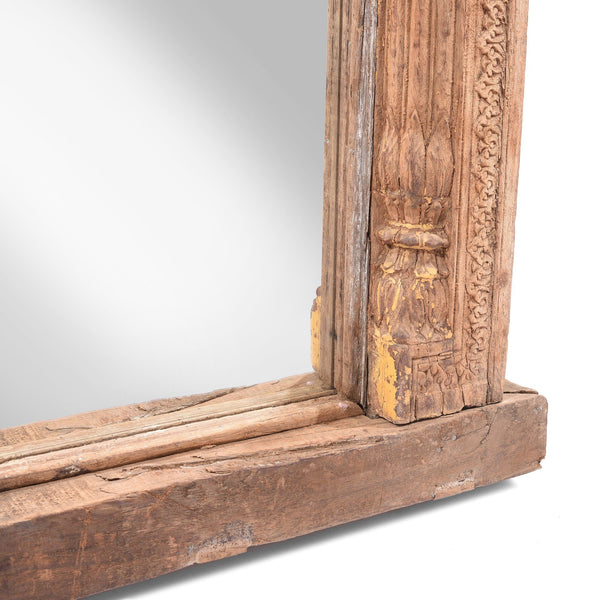 Carved Indian Mughal Window Shutter From Punjab - 18thC