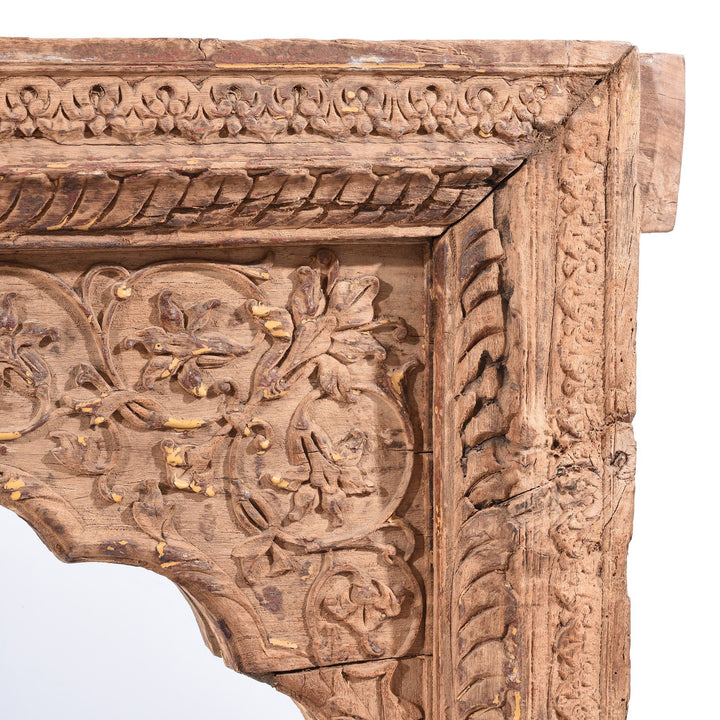 Carving Detail From Carved Indian Mughal Window Shutter From Hyderabad - 18thC | Indigo Antiques