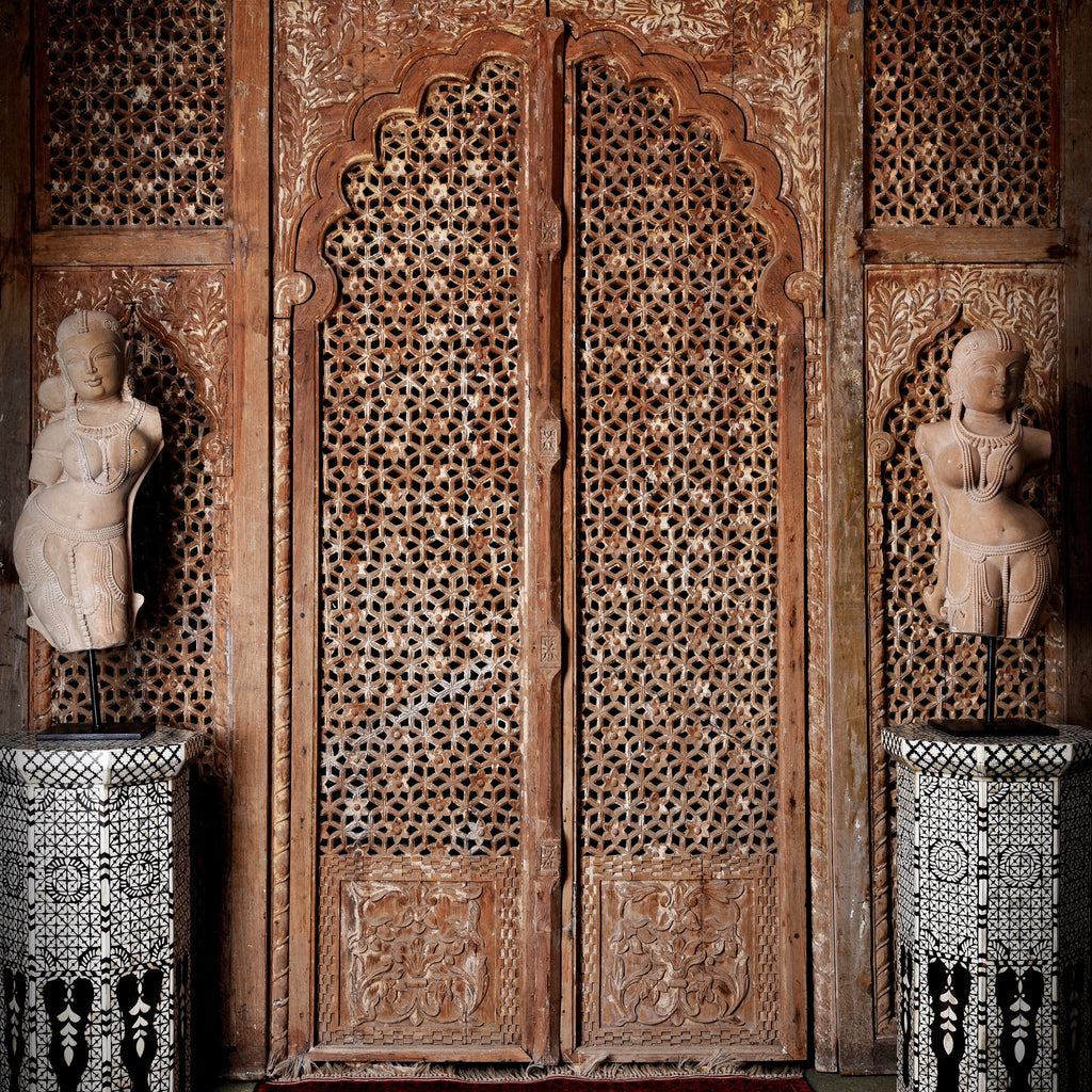 Carved Jali Purdah Screen - Mughal Style