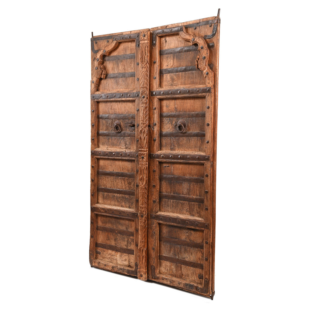 Carved Roheda Doors From Bikaner - 19thC - 94 x 10 x 153 (wxdxh cms) - A6143