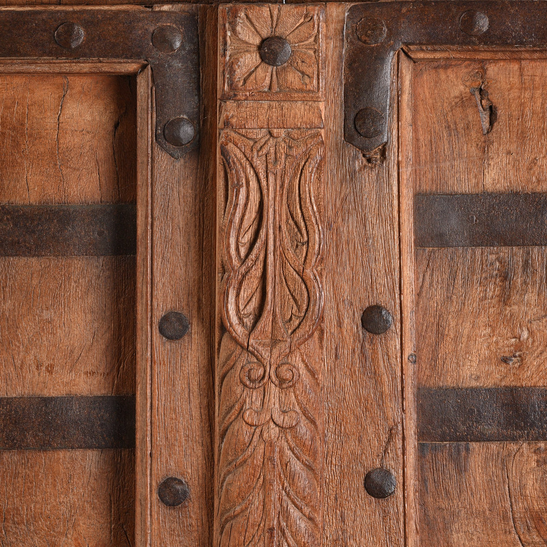 Carved Roheda Doors From Bikaner - 19thC - 94 x 10 x 153 (wxdxh cms) - A6143