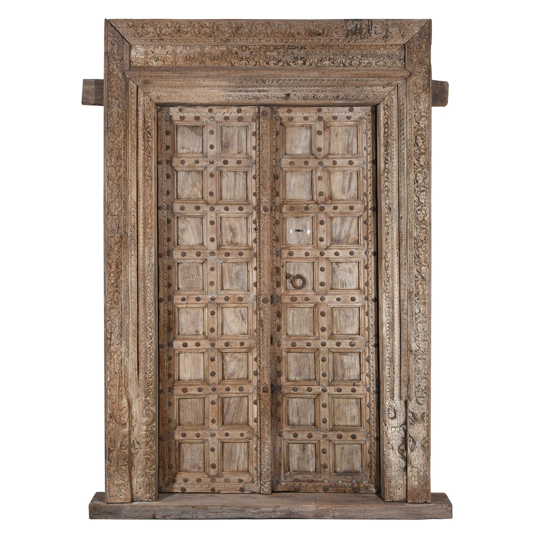 Carved Rosewood Door & Frame From Punjab - 19thC