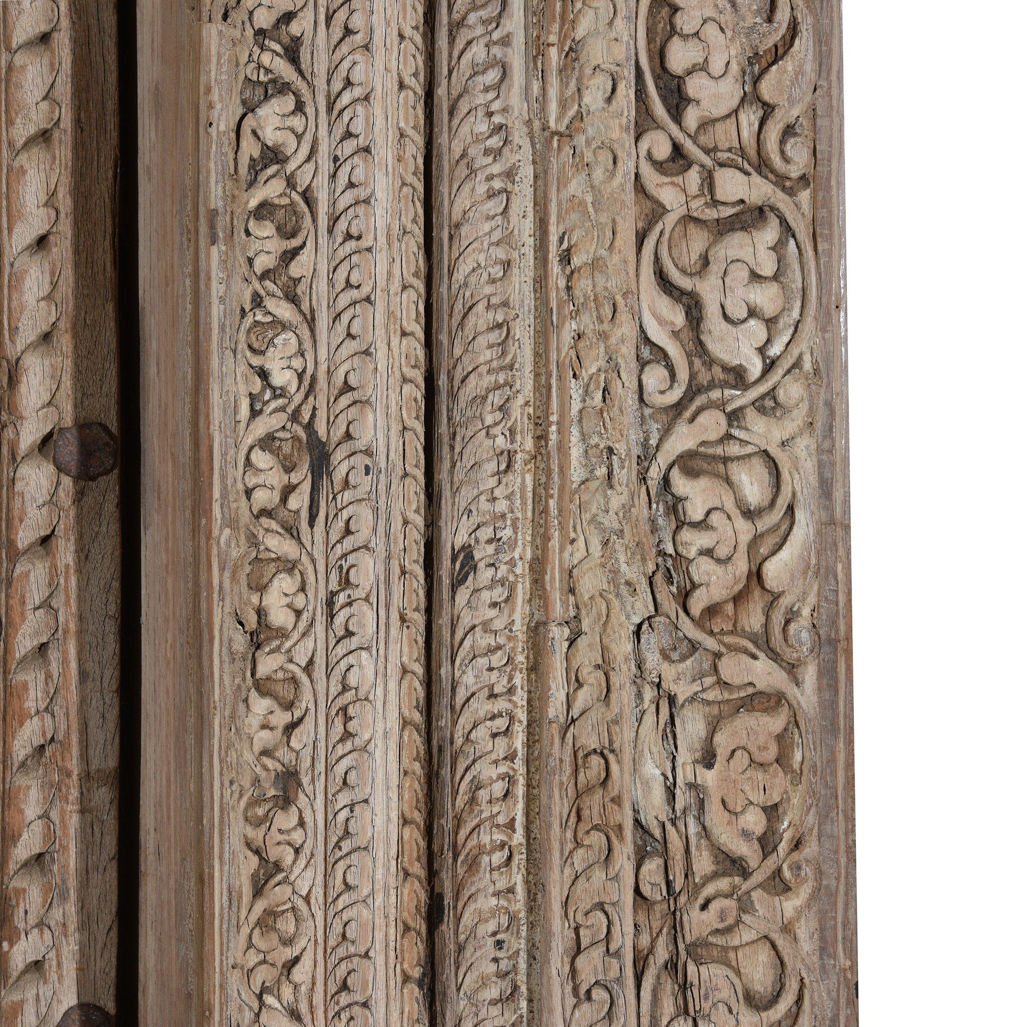 Carved Rosewood Door & Frame From Punjab - 19thC Carved Rosewood Door & Frame From Punjab - 19thC