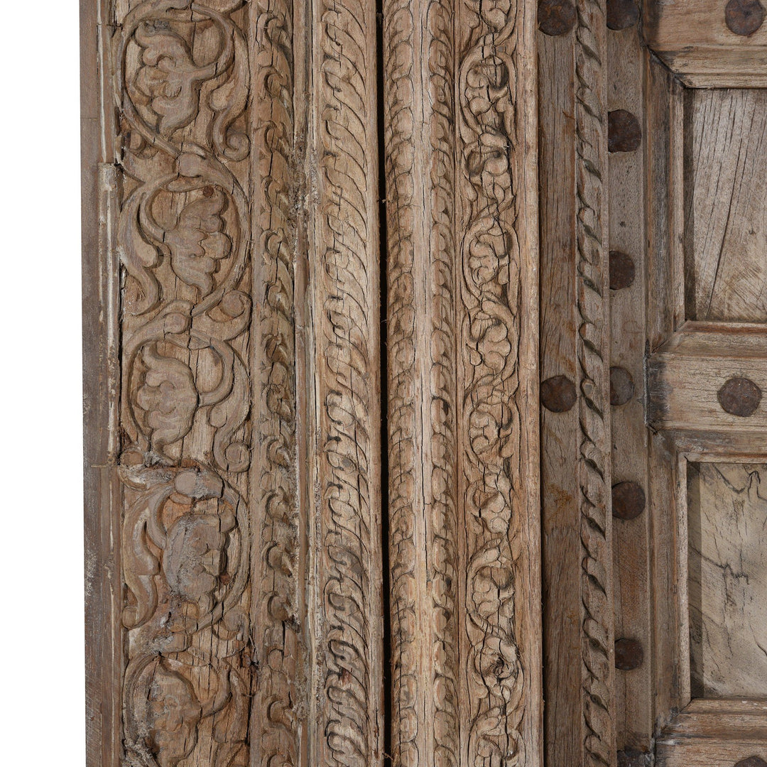 Carved Rosewood Door & Frame From Punjab - 19thC