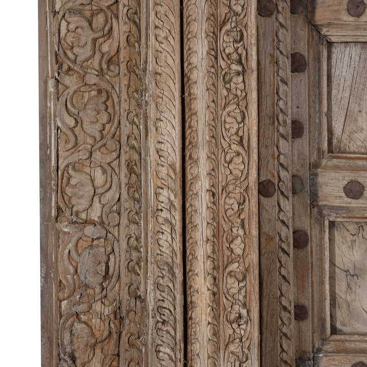 Carved Rosewood Door & Frame From Punjab - 19thC