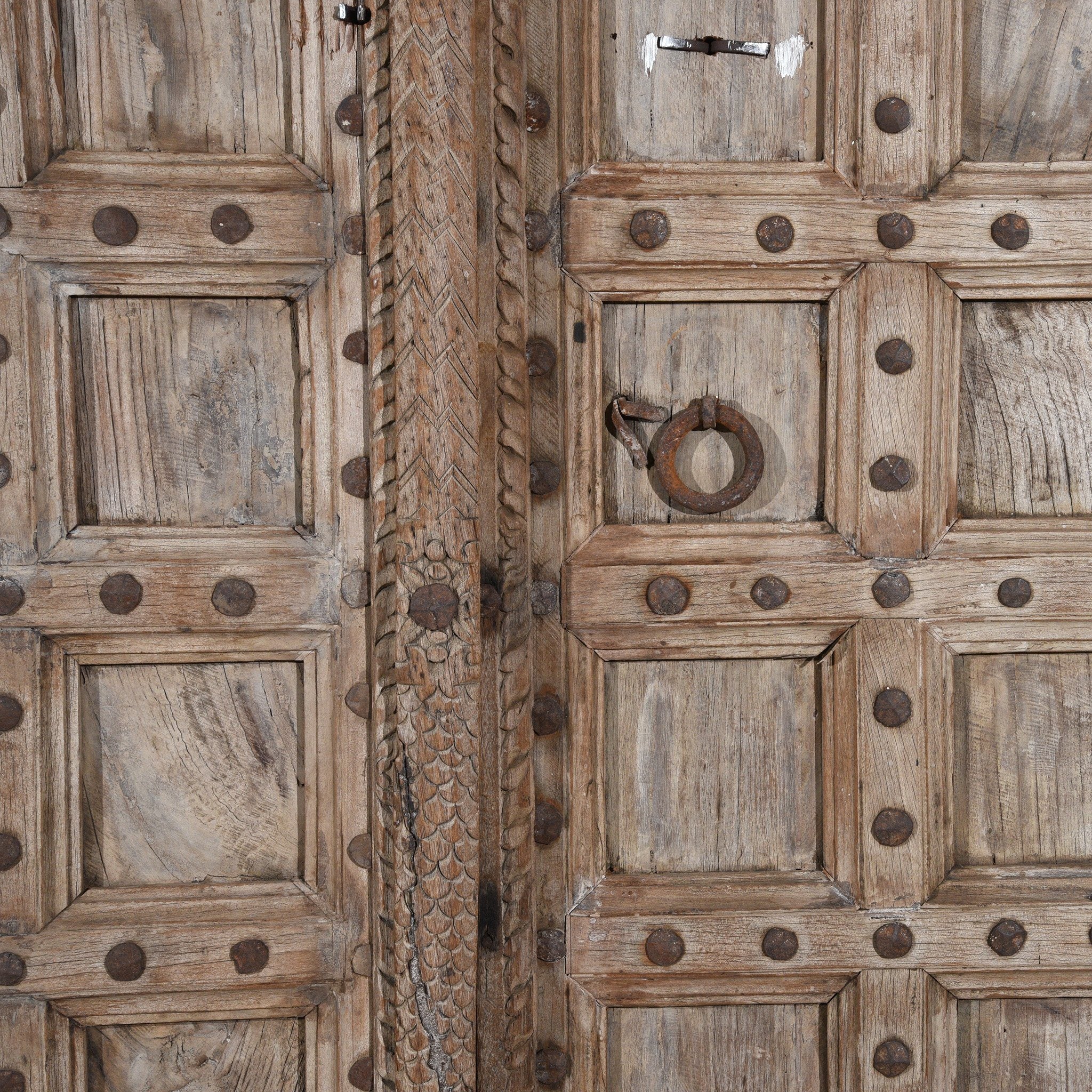 Carved Rosewood Door & Frame From Punjab - 19thC Carved Rosewood Door & Frame From Punjab - 19thC