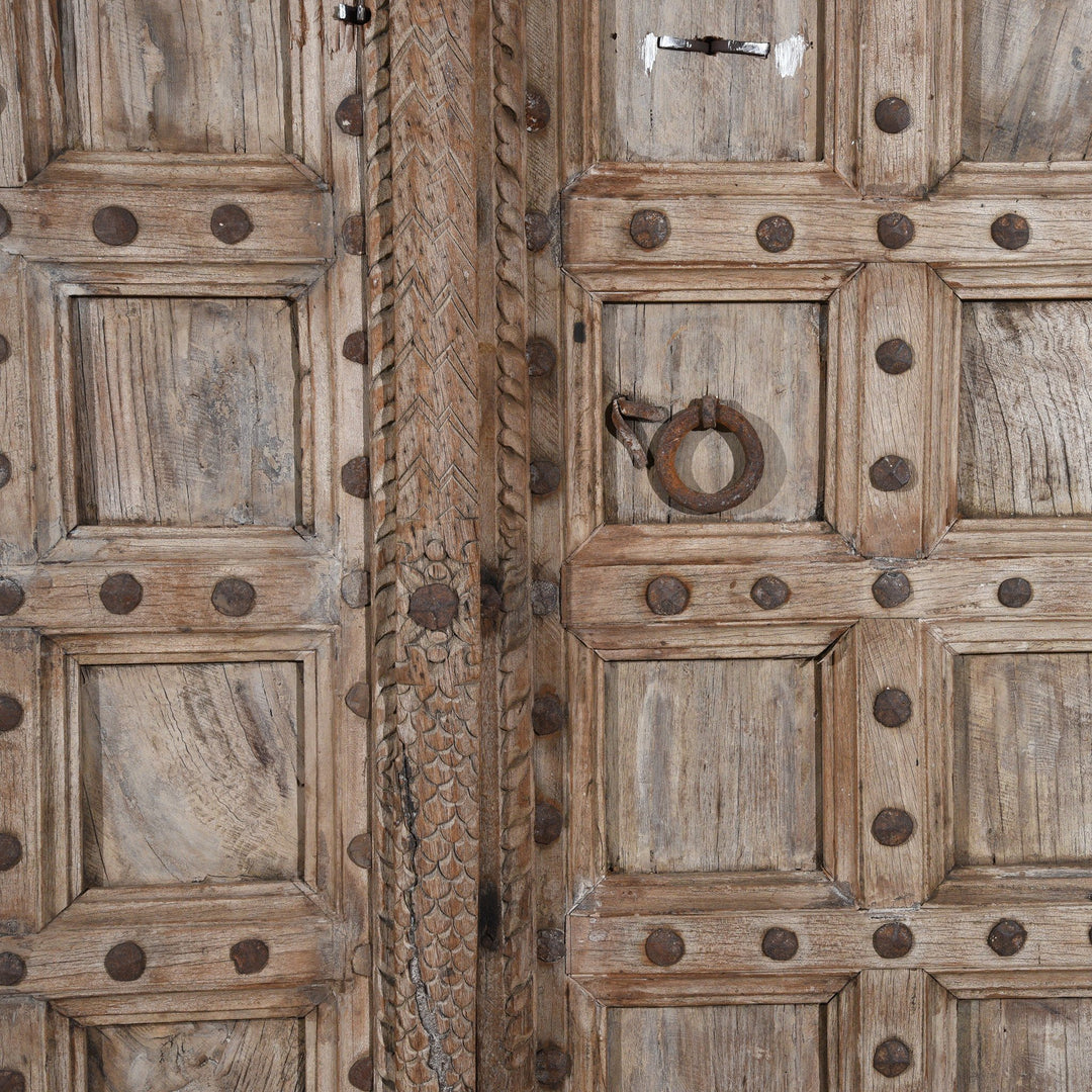 Carved Rosewood Door & Frame From Punjab - 19thC