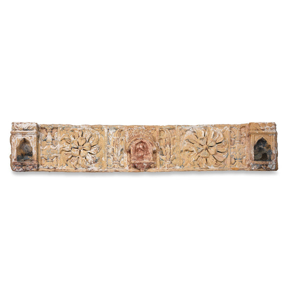 Carved Stone Lintel Panel From Jaisalmer - 19thC