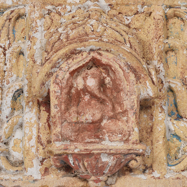 Carved Stone Lintel Panel From Jaisalmer - 19thC