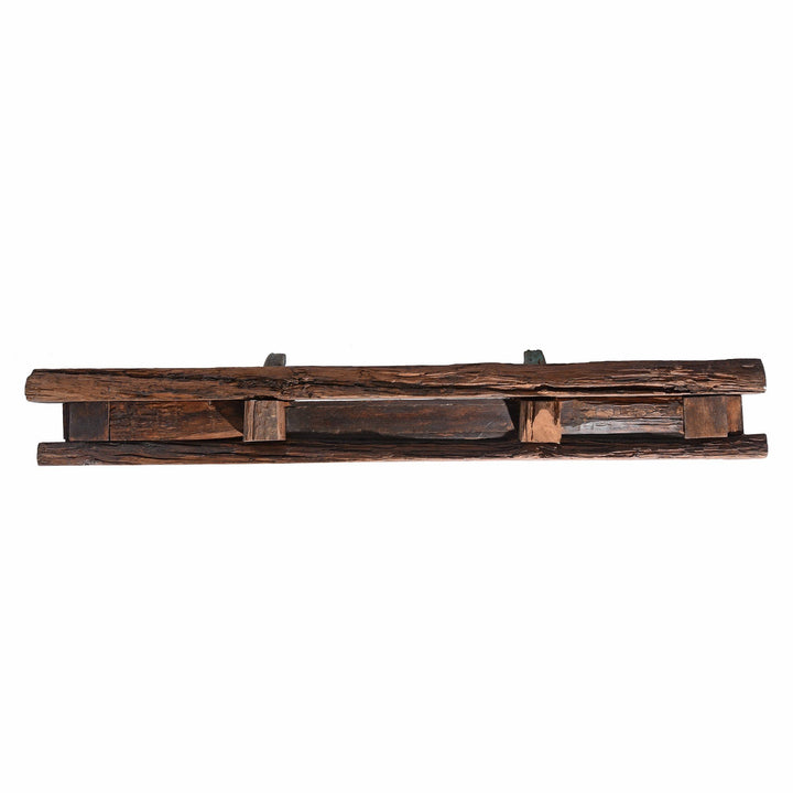 Carved Aqua Blue Teak Architectural Horse Panel With Horses - 19thC | Indigo Oriental Antiques