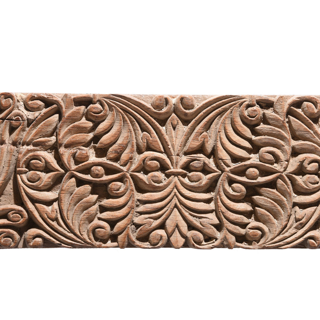 Carved Teak Peacock Lintel Panel From Andra Pradesh - 18thC | Indigo Antiques