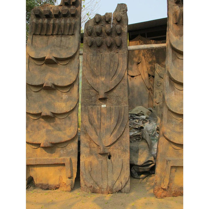 Carved Teak Tribal Panel from Nagaland - 19thC | Indigo Oriental Antiques