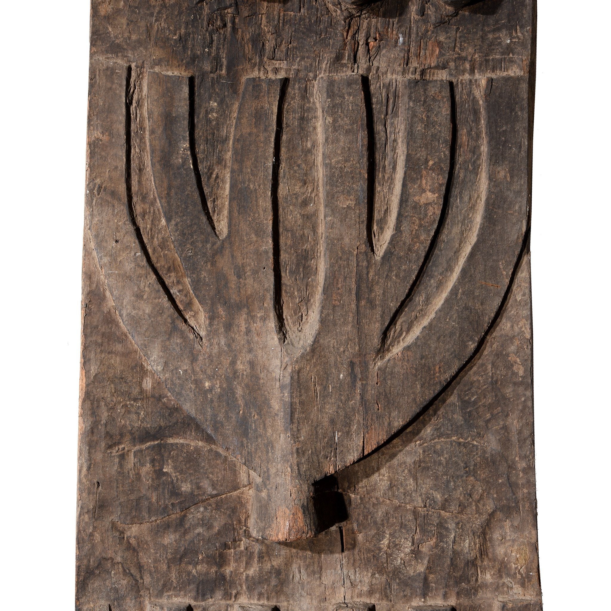 Carved Teak Architectural Panel With Horses - 19thC Carved Teak Architectural Panel With Horses - 19thC