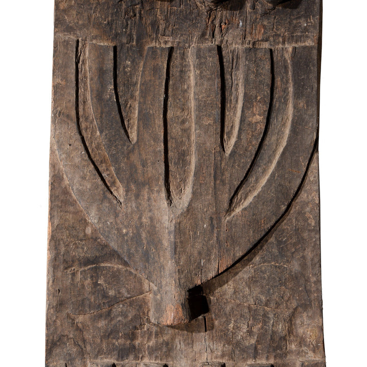 Carved Teak Tribal Panel from Nagaland - 19thC | Indigo Oriental Antiques