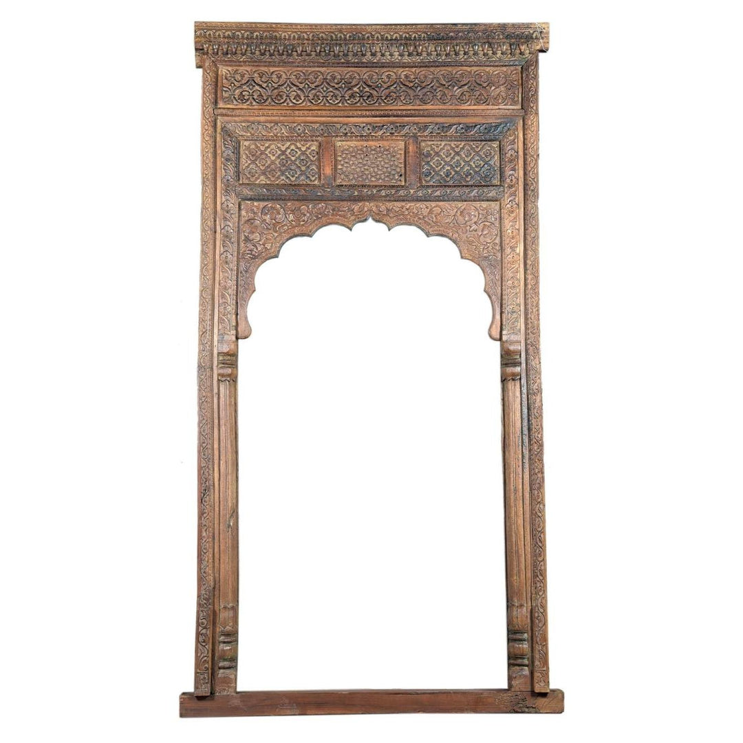 Carved Teakwood Archway from Gujarat - 19thC | Indigo Oriental Antiques