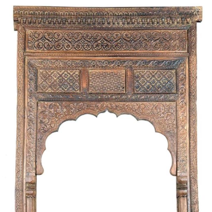 Carved Teakwood Archway from Gujarat - 19thC | Indigo Oriental Antiques