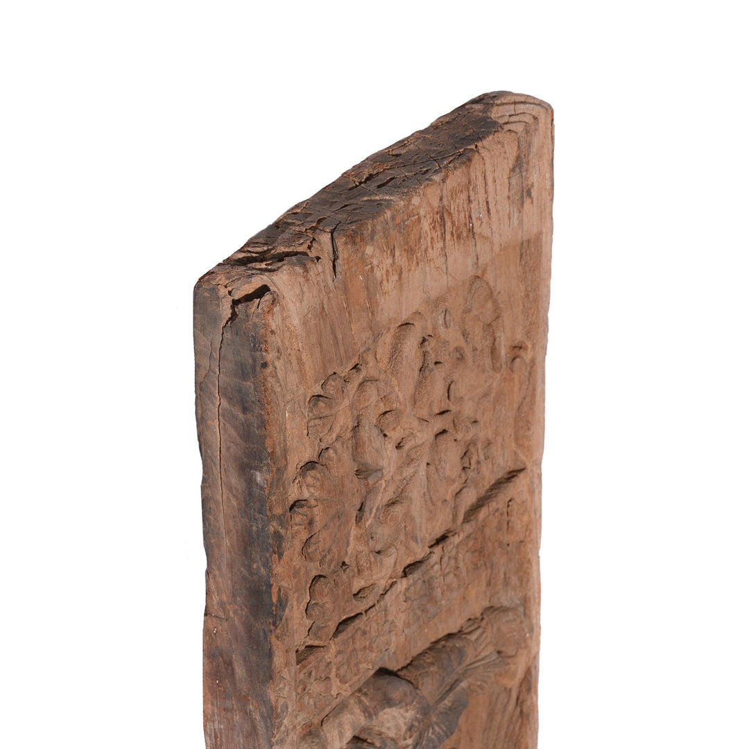 Side Detail Of Indian Carved Elephant Panel - Mughal Style - 18thC | Indigo Antiques