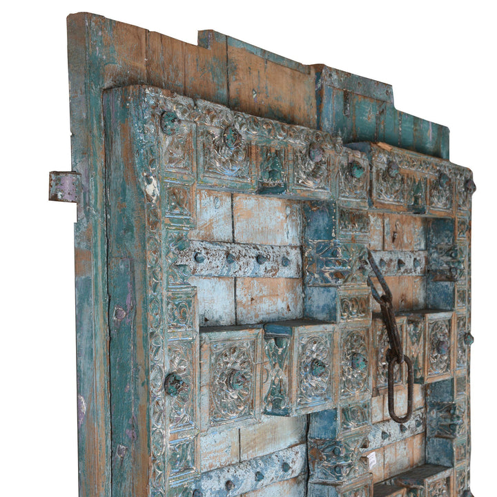 Old Blue Painted Indian Doors From Kutch - 19thC | Indigo Antiques
