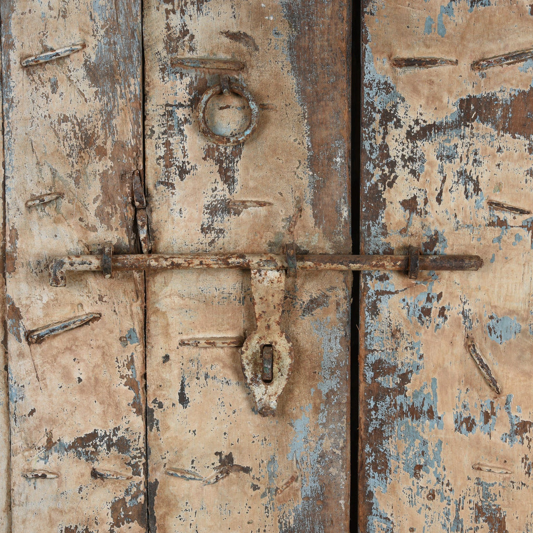 Old Blue Painted Indian Doors From Kutch - 19thC | Indigo Antiques