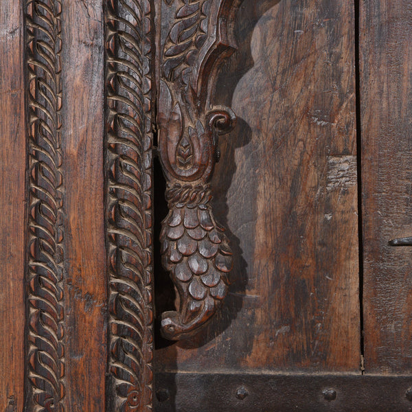 Old Carved Indian Window From Hyderabad - 19thC Old Carved Indian Window From Hyderabad - 19thC