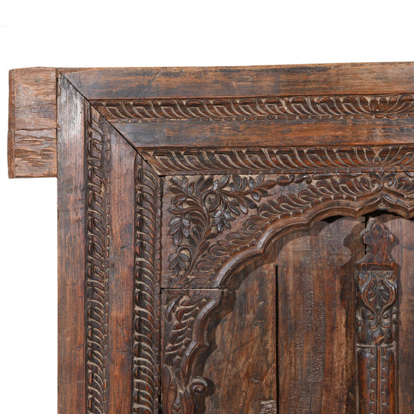 Old Carved Indian Window From Hyderabad - 19thC Old Carved Indian Window From Hyderabad - 19thC
