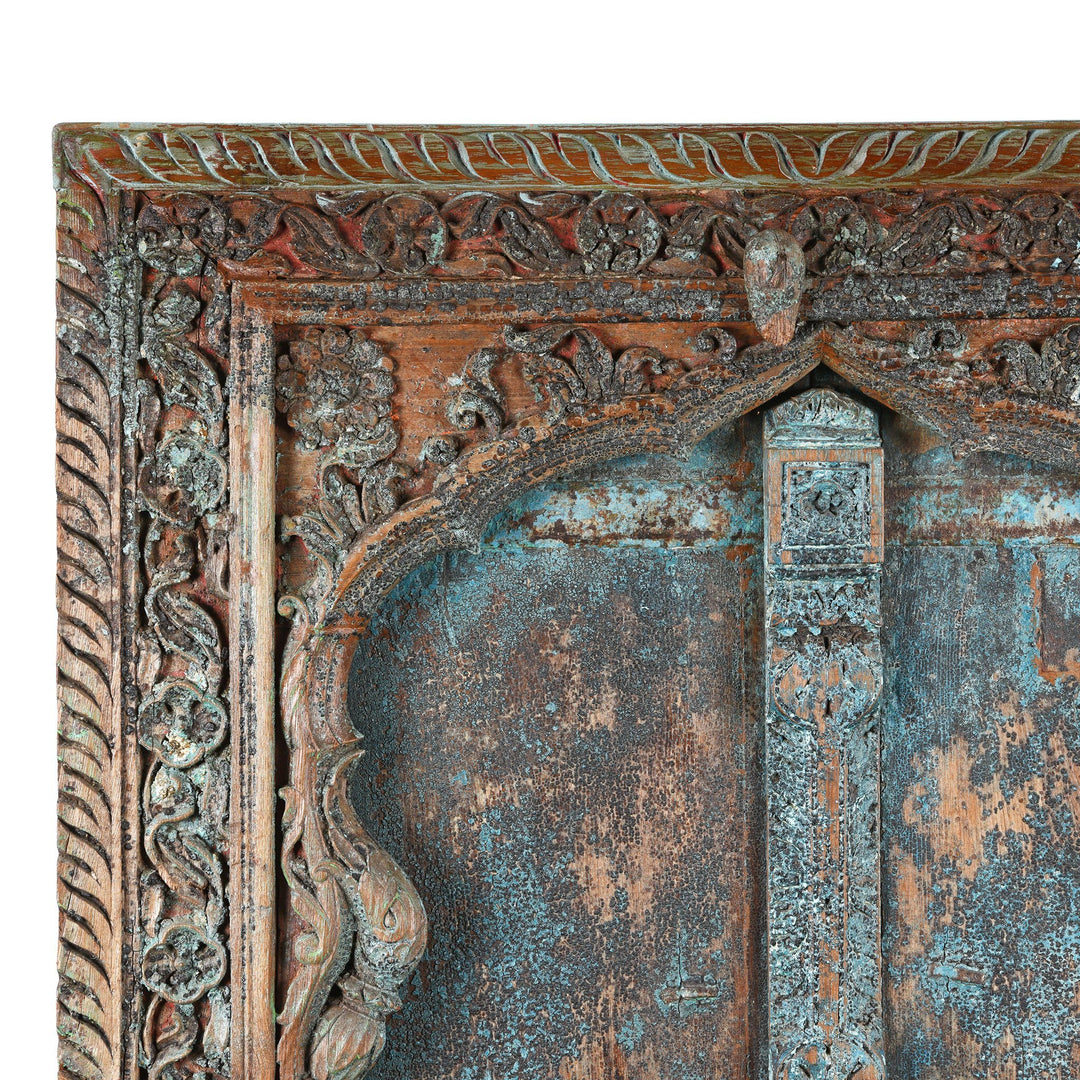 Detail Of Old Carved Mughal Window Shutter - 18thC | Indigo Antiques