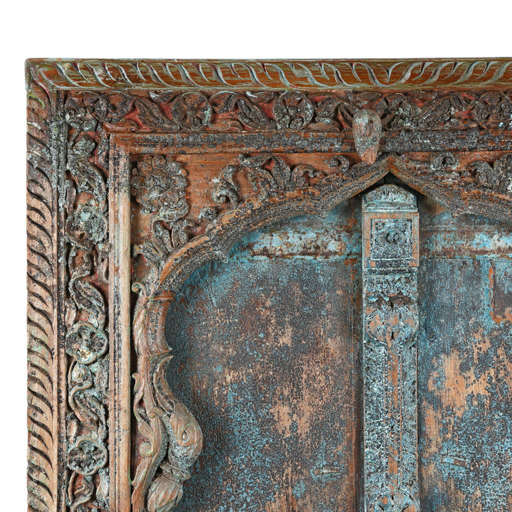Detail Of Old Carved Mughal Window Shutter - 18thC | Indigo Antiques