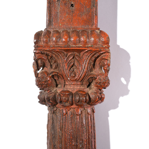 Old Carved Teakwood Double Arch from Maharashtra - 19thC