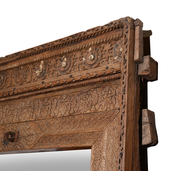 Old Indian Carved Doorway from Rajasthan - 18thC