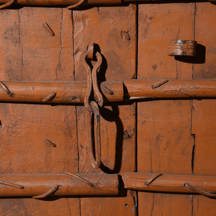 Old Indian Window Shutter With Later Painting - 19thC | Indigo Antiques