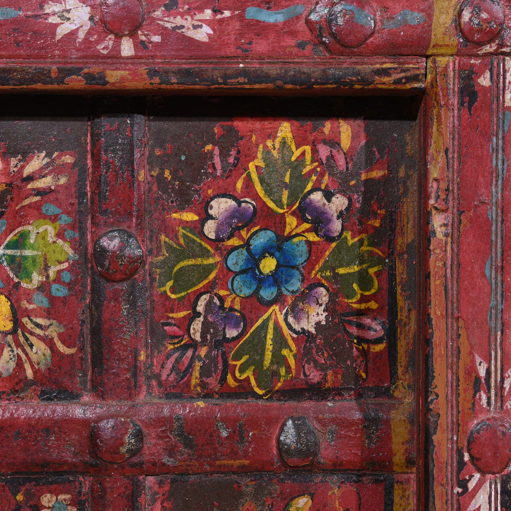 Old Indian Window Shutter With Later Painting - 19thC | Indigo Antiques