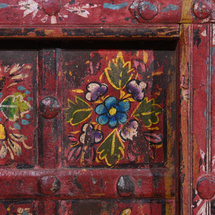 Old Indian Window Shutter With Later Painting - 19thC | Indigo Antiques