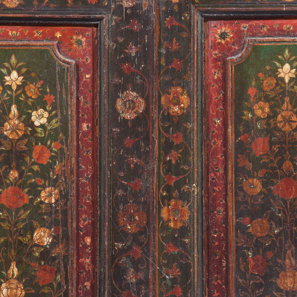Painted Glazed Doors From Bikaner - 19thC