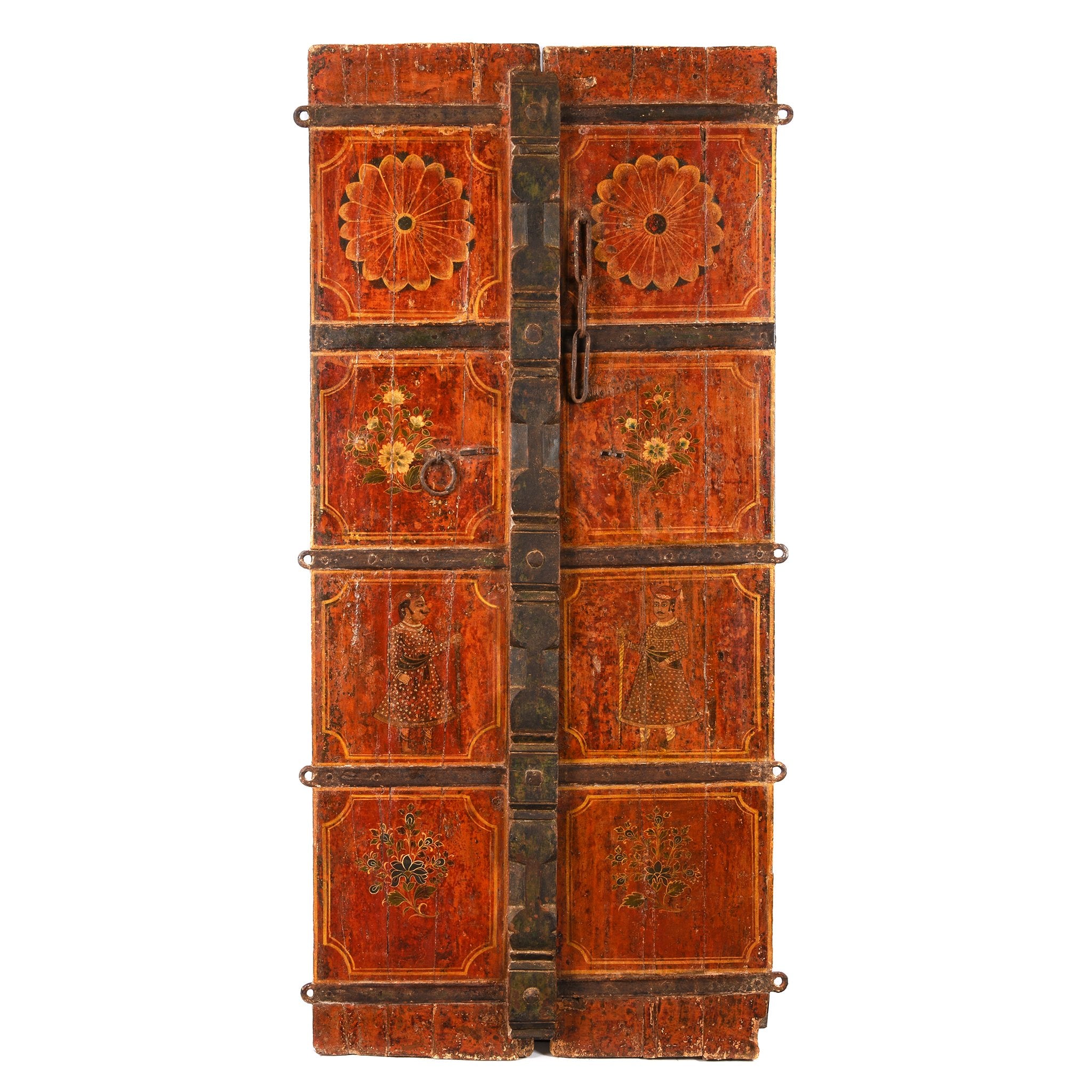 Painted Indian Cabinet From Bikaner - 19thC Painted Indian Cabinet From Bikaner - 19thC