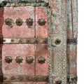 Painted Indian Door With Original Paint From Gujarat - 18thC