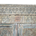 Painted Indian Reclaimed Door From Gujarat - 19thC